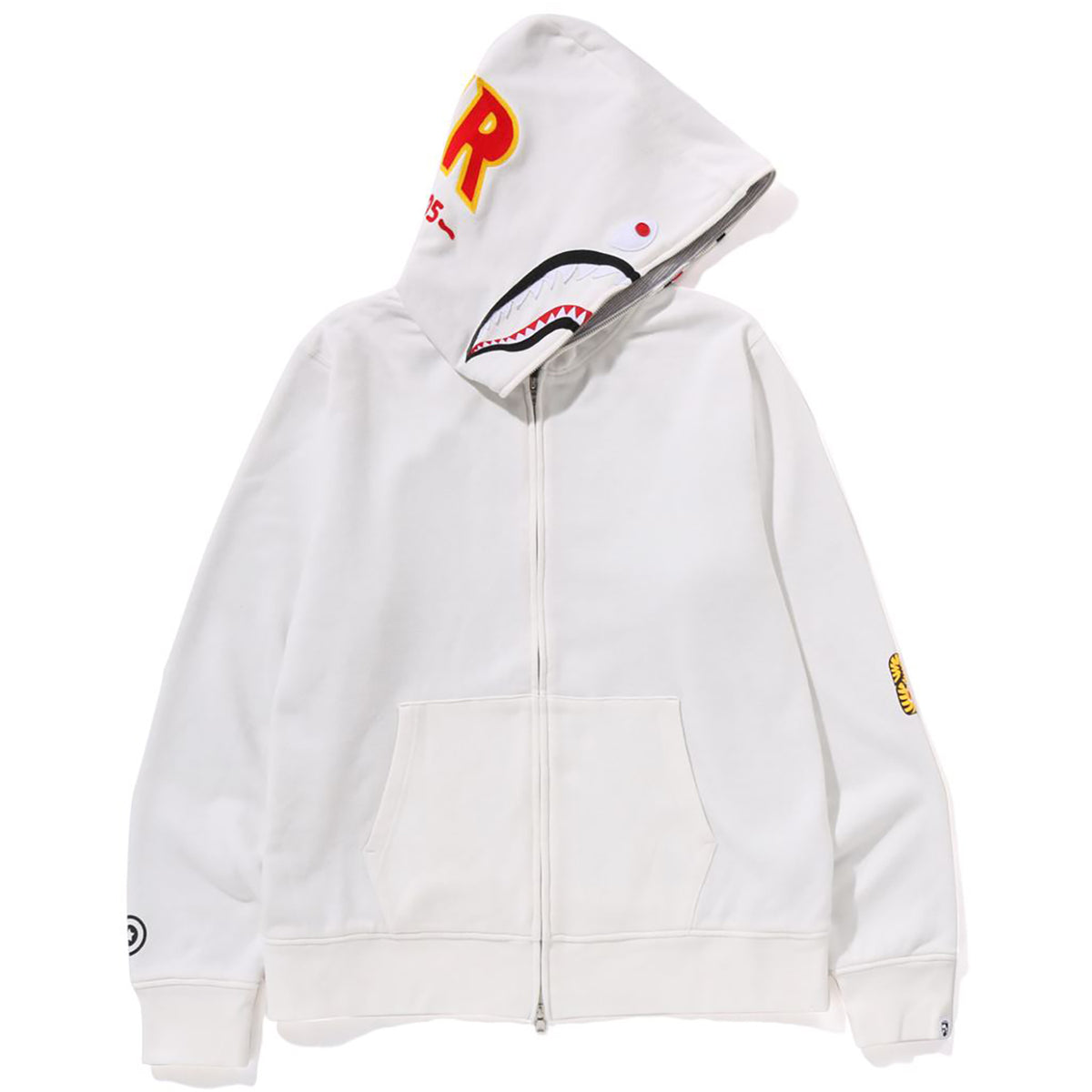 BAPE Shark Full Zip Hoodie White