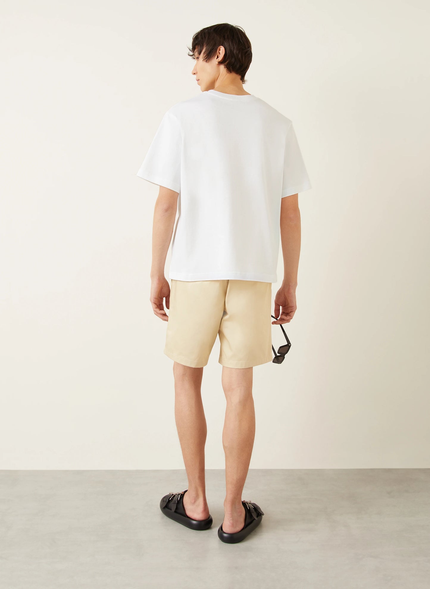 casa beach wave printed oversized tee heavy white jersey