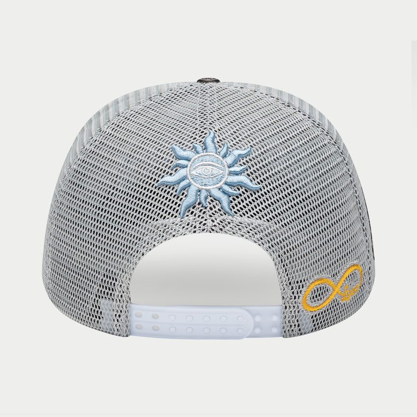 Forever Trucker Hat Grey/Light Blue