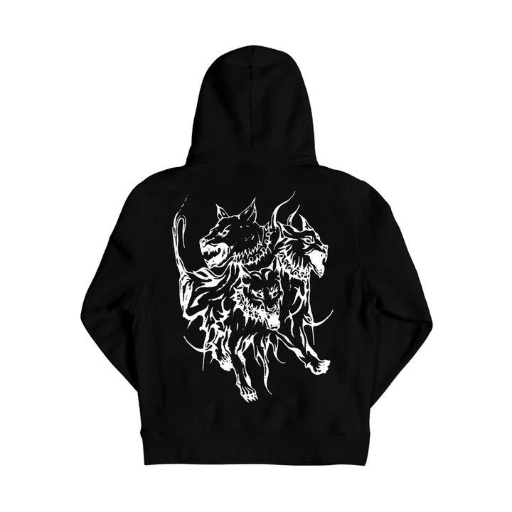 Yellow Lightning Cerebrus Hoodie Black