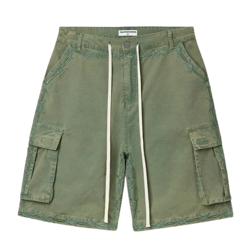 Olive Cargo Jorts