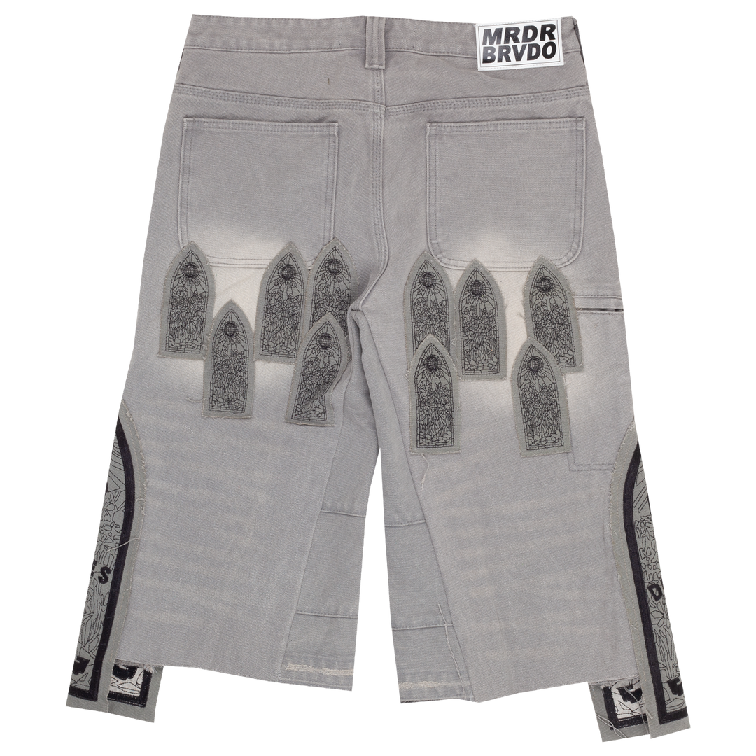 Patch Arched Carpenter Short Vintage Grey