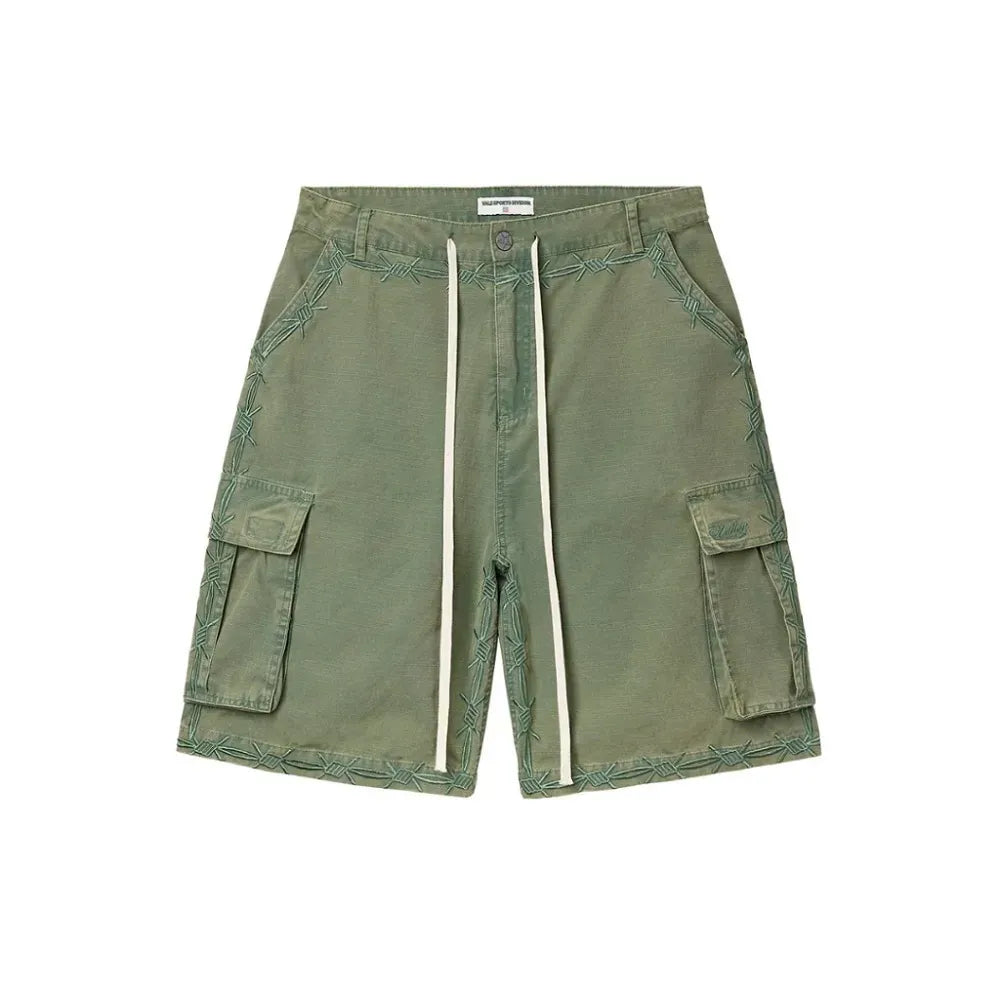 Olive Cargo Jorts