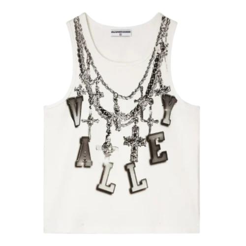 Chain Tank Top White