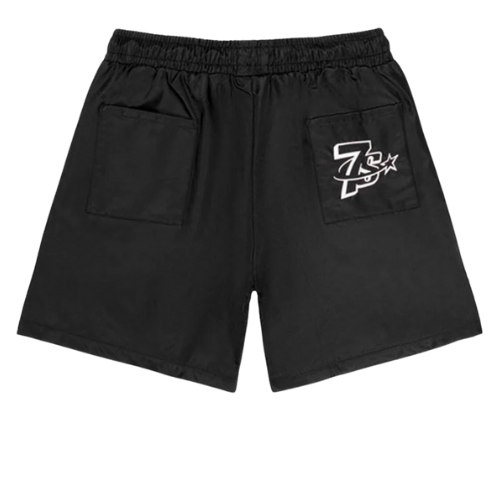 Nylon Button Up Shorts Black