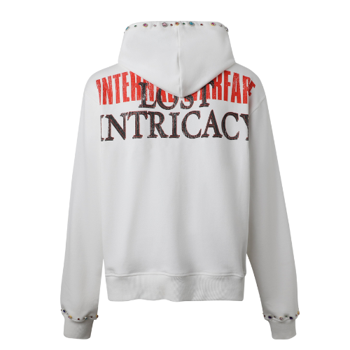 White Front Page Mag Zip up