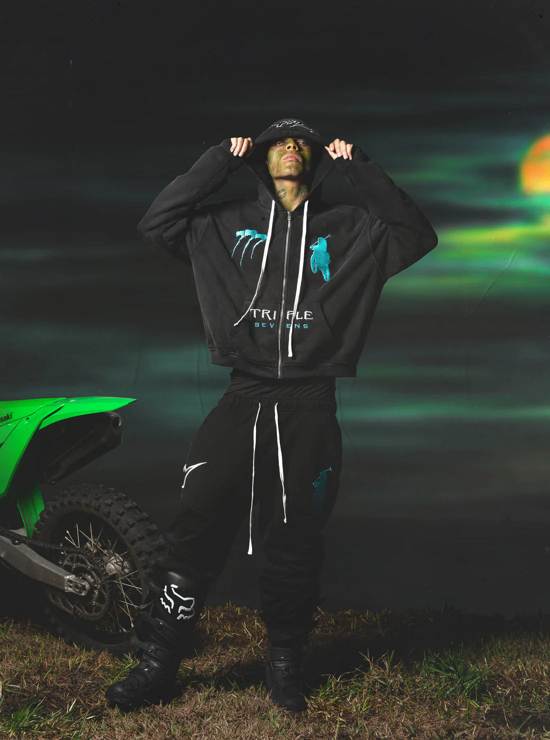 Moto Black Hoodie