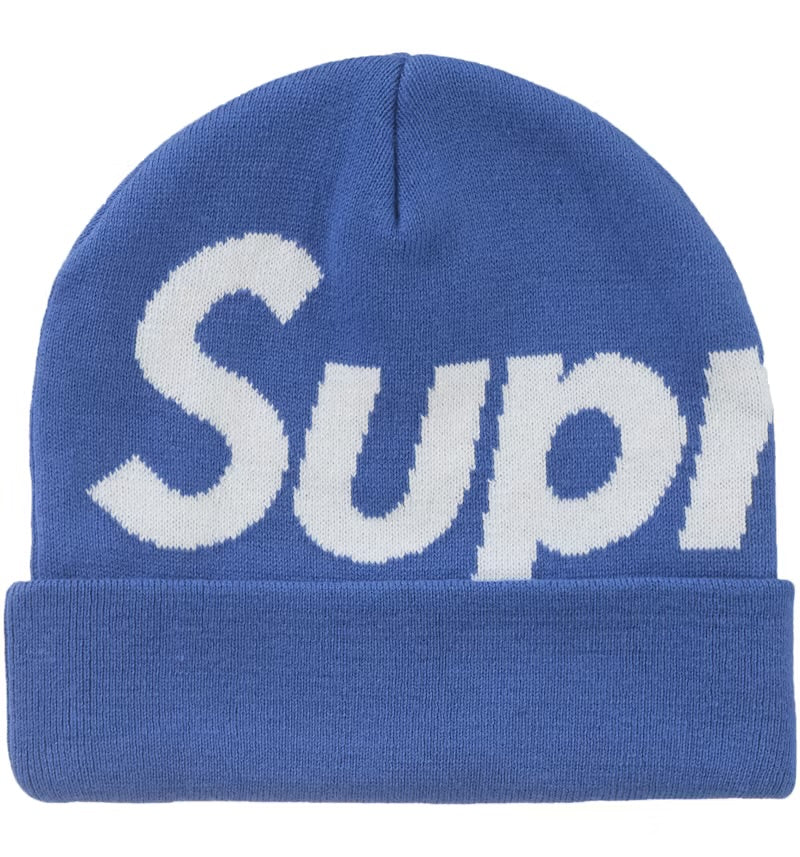 Supreme FW24 Big Logo Blue Beanie