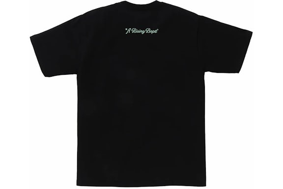 BAPE A Rising Photo Big Head Black Tee