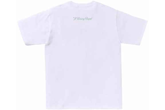 BAPE A Rising Photo Big Head White Tee