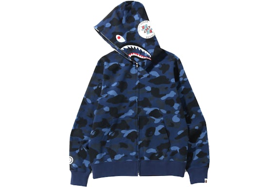 BAPE Shark Full Zip Hoodie Royal Blue