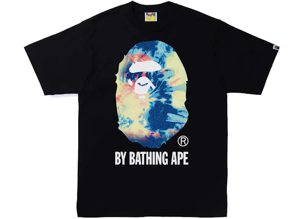 BAPE Big Head Light Tie Dye Black Tee