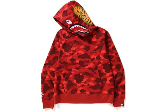 BAPE Shark Full Zip Hoodie Red