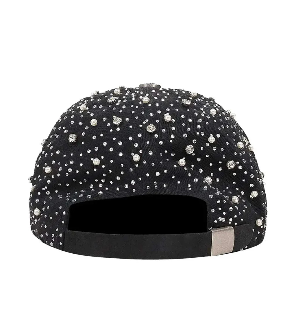 pearl and rhinestone baseball cap