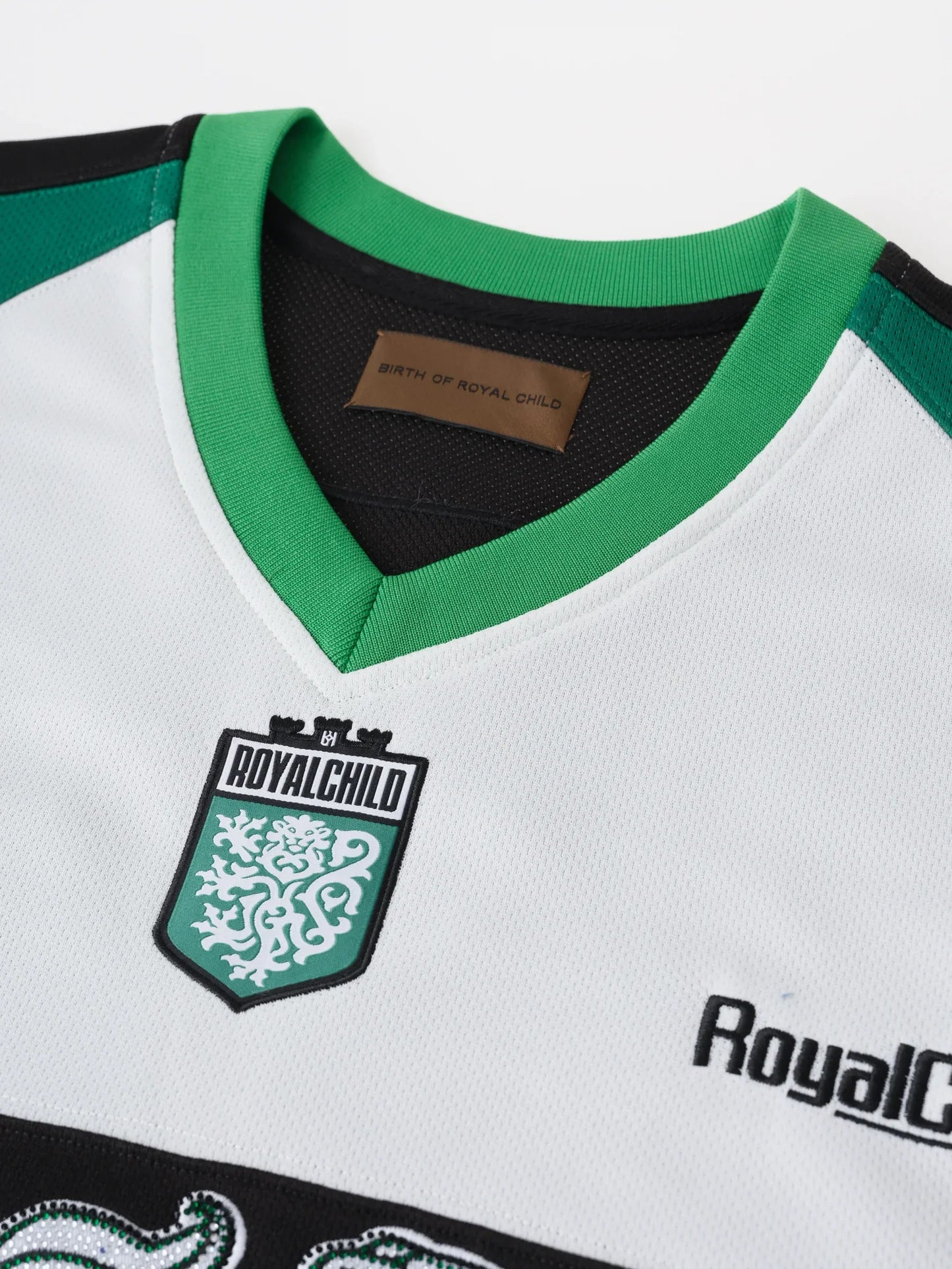 Double Lion Rhinestone Jersey Green