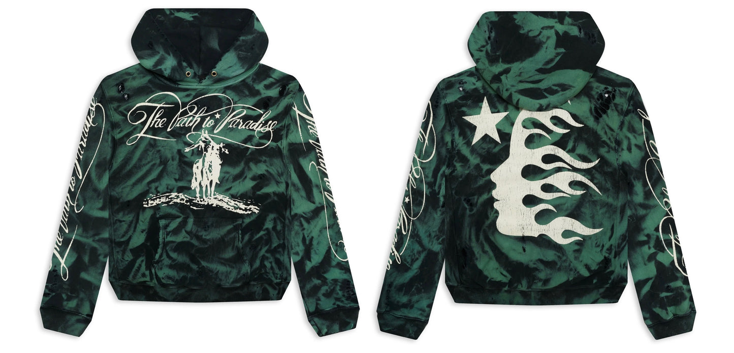 Marble Paradise Hoodie Green/Black