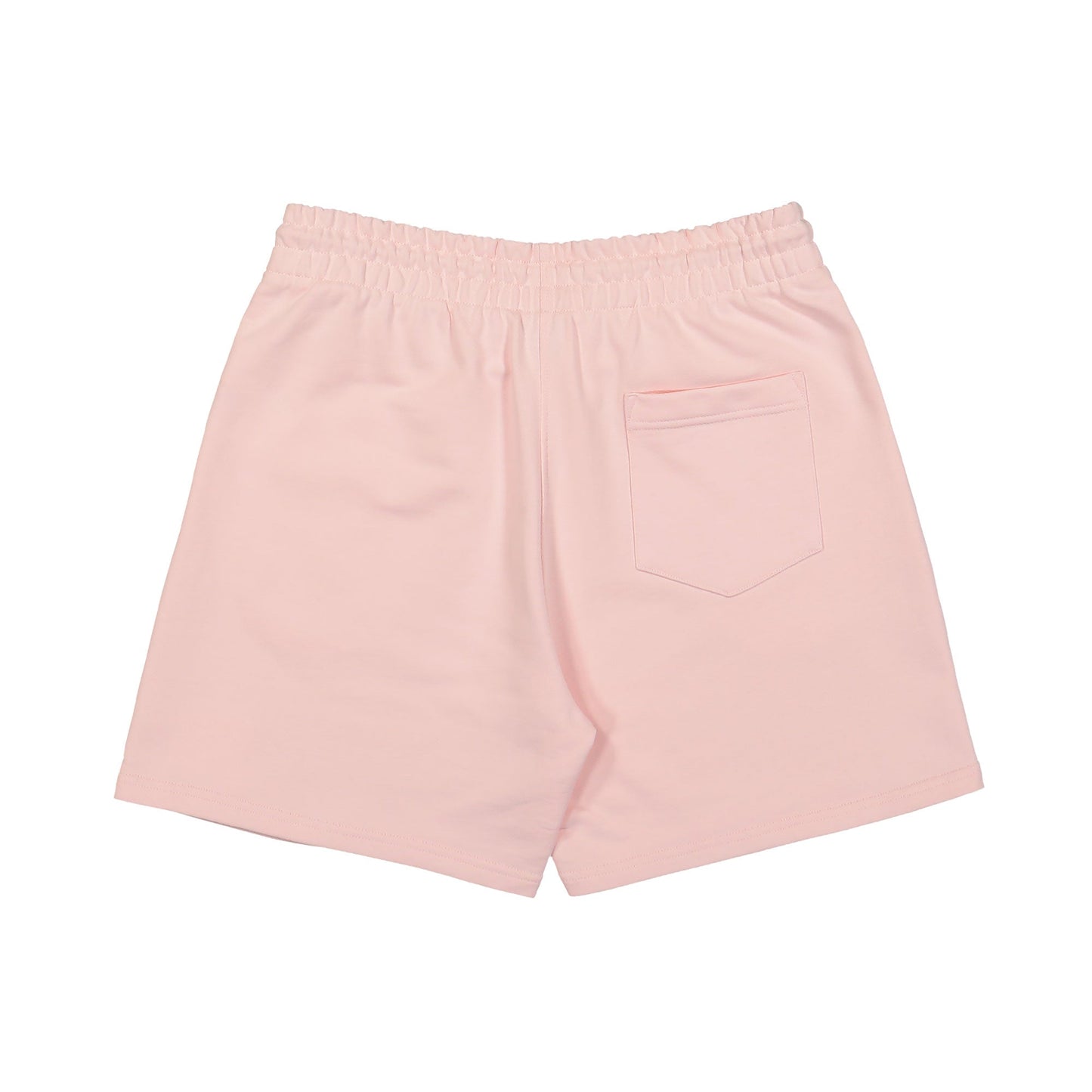 greek temple rubber patch sweatshorts pink loopback