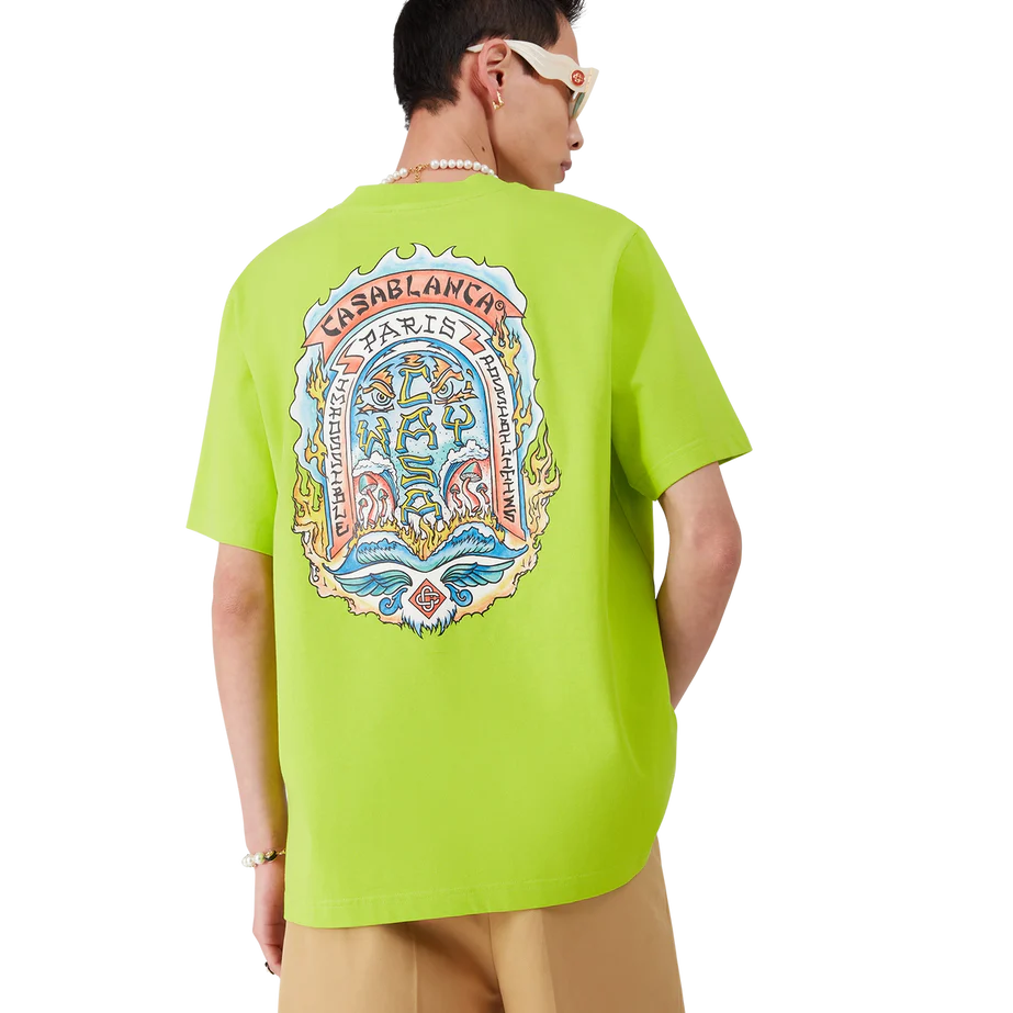 casa way skate printed tee lime jersey