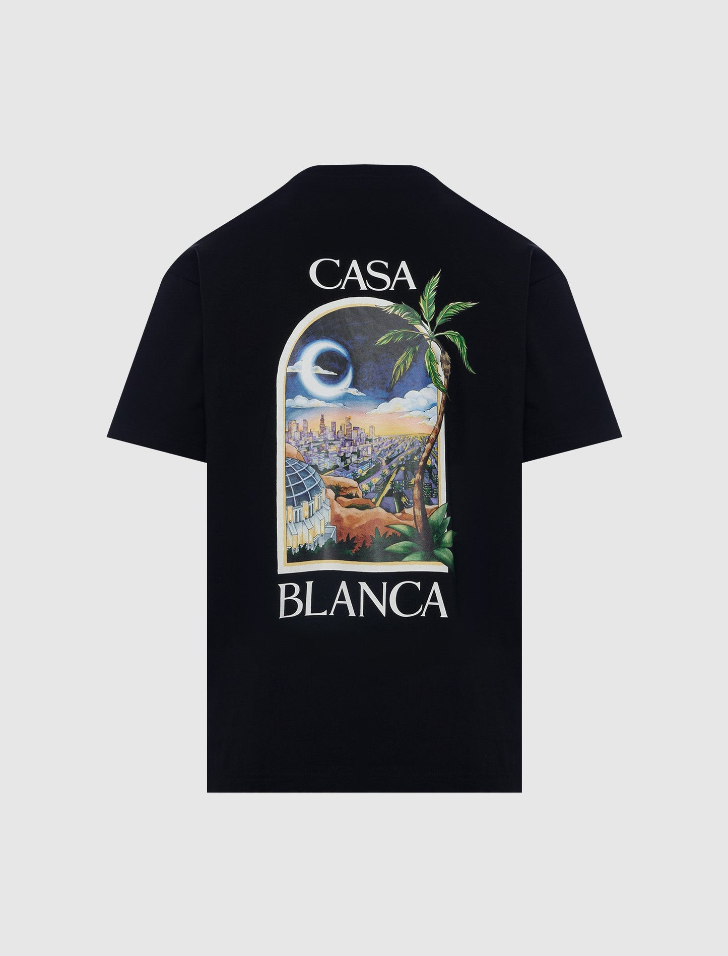 la night printed tee black jersey