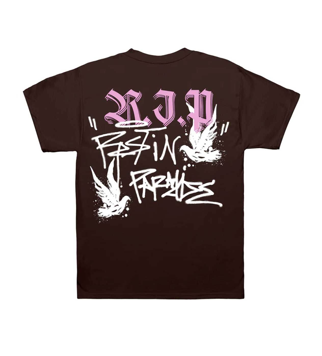 Graffiti Dove Tee Chocolate Brown