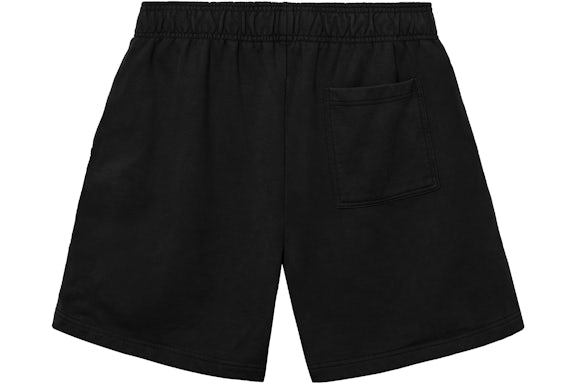 White Embroidered Basic Shorts Black
