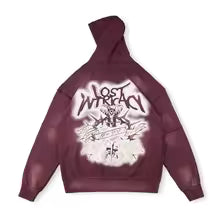 Mens Burgundy Zip Up