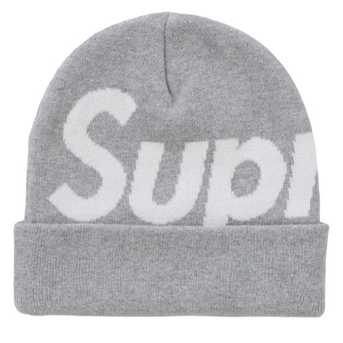 Supreme FW24 Big Logo Ash Grey Beanie