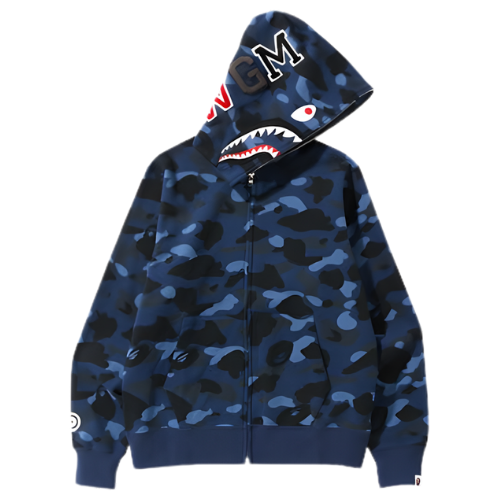 BAPE Shark Full Zip Hoodie Royal Blue