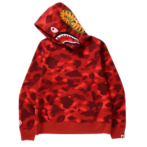 BAPE Shark Full Zip Hoodie Red