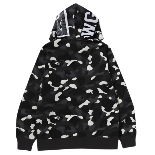 BAPE Shark Full Zip Hoodie Black City Camo
