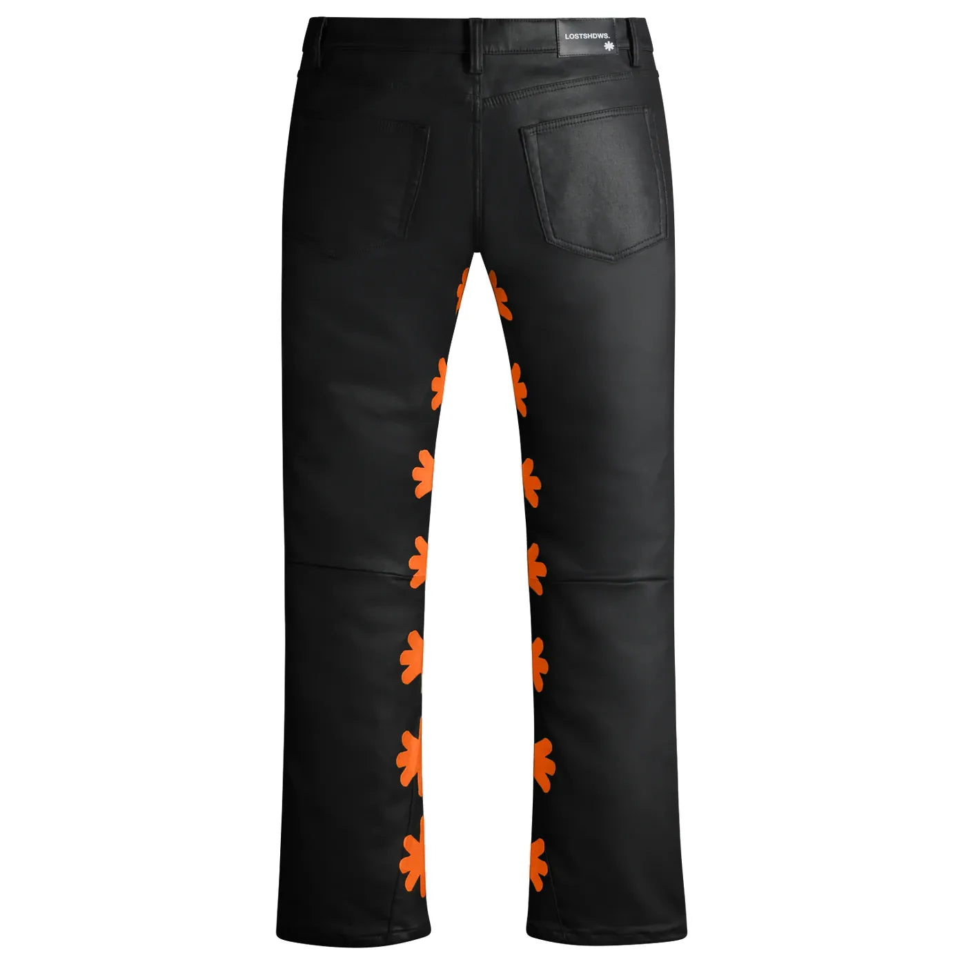 Leather Pant Black/Orange
