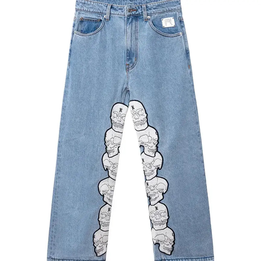 Skull Patch Denim Pant Indigo
