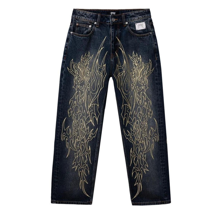 Tribal Cross Denim Pant Copper