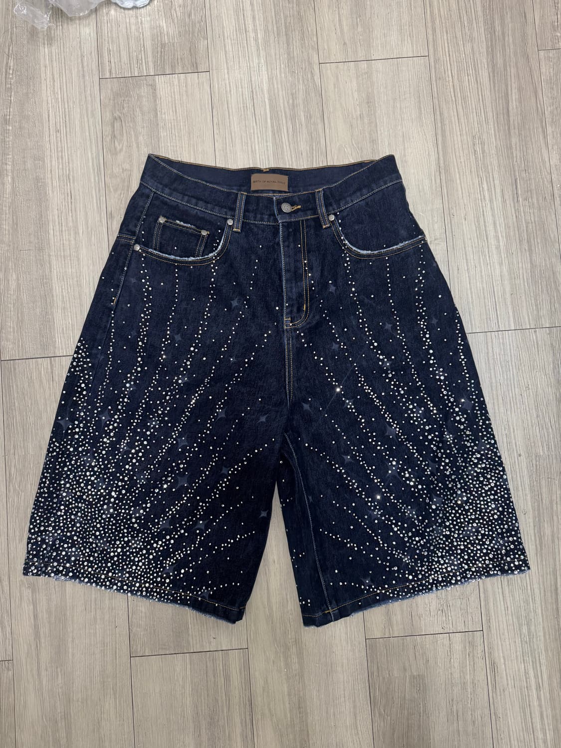 20K Diamond Starlight Denim Shorts IN Blue