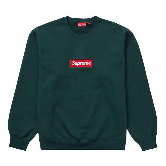 Supreme FW22 Box Logo Dark Pine Crewneck