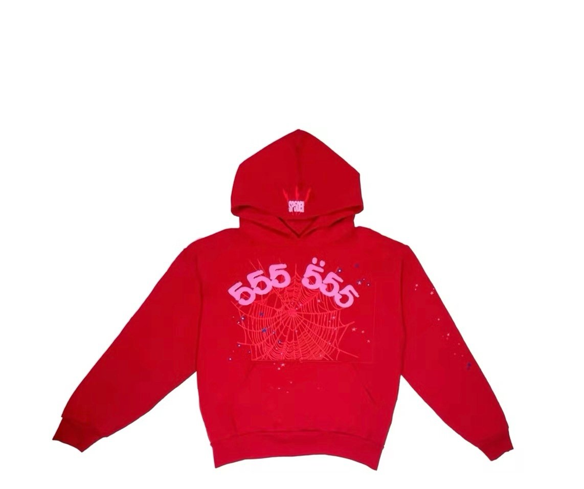 Sp5der Red Angel Number Hoodie