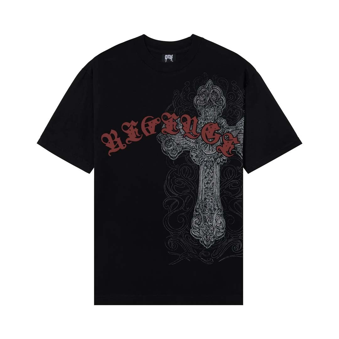 Spike Cross Tee Black