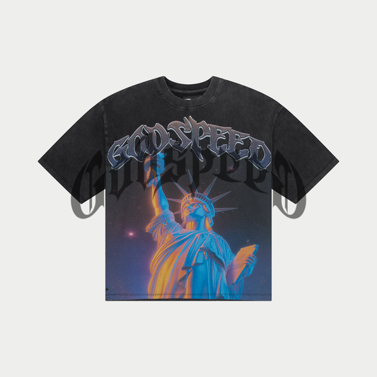 Purple City Tee Grey Wash