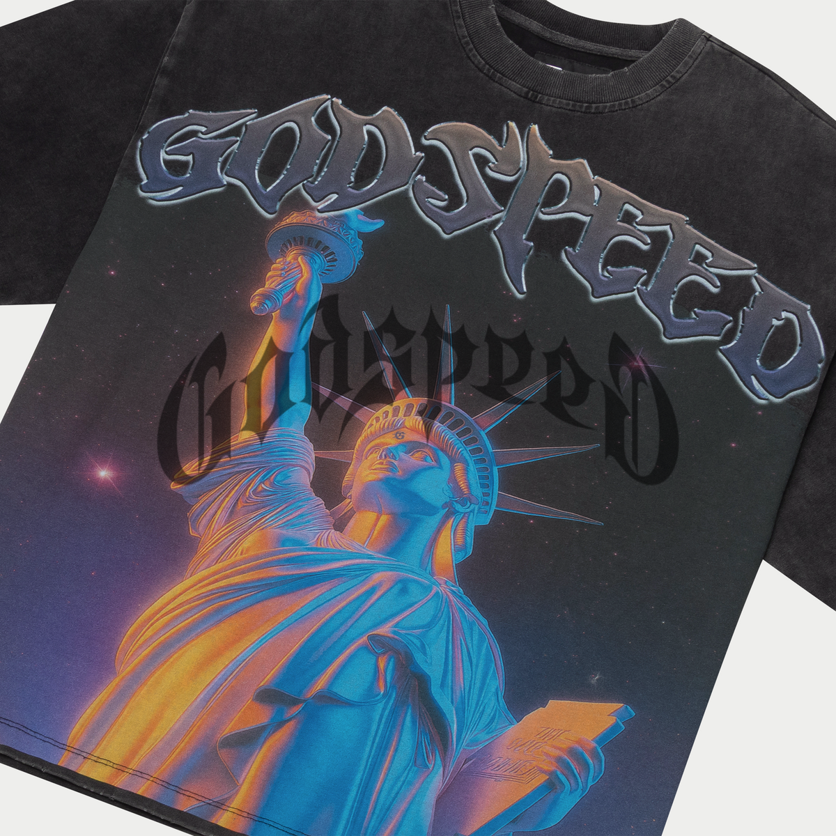 Purple City Tee Grey Wash