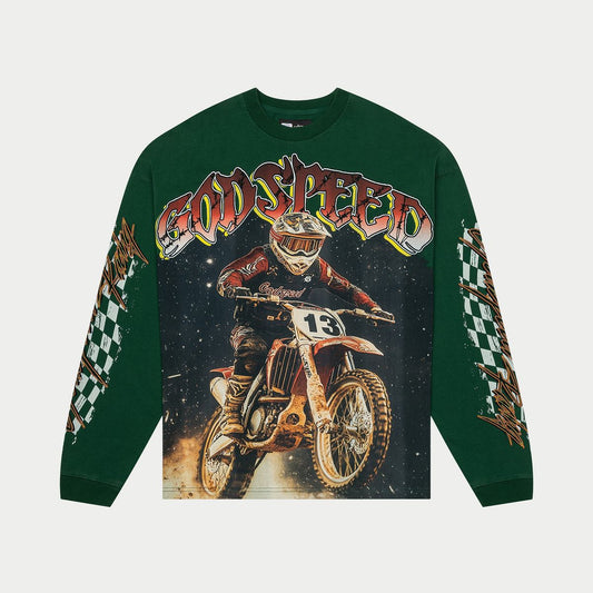 Full Throttle Green LS Tee