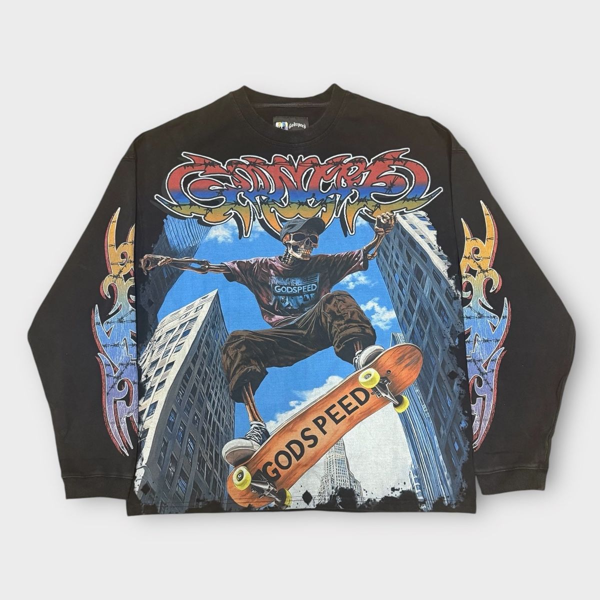 Black Wash Ollie L/S Tee