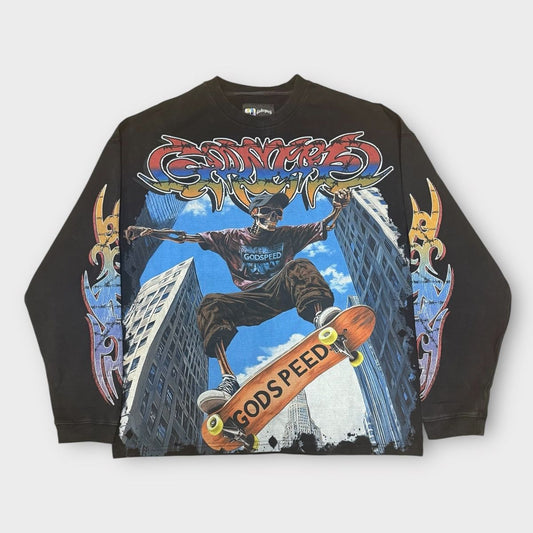 Black Wash Ollie L/S Tee