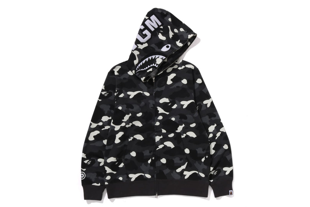 BAPE Shark Full Zip Hoodie Black City Camo