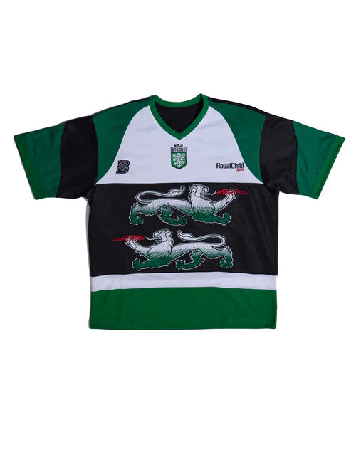 Double Lion Rhinestone Jersey Green