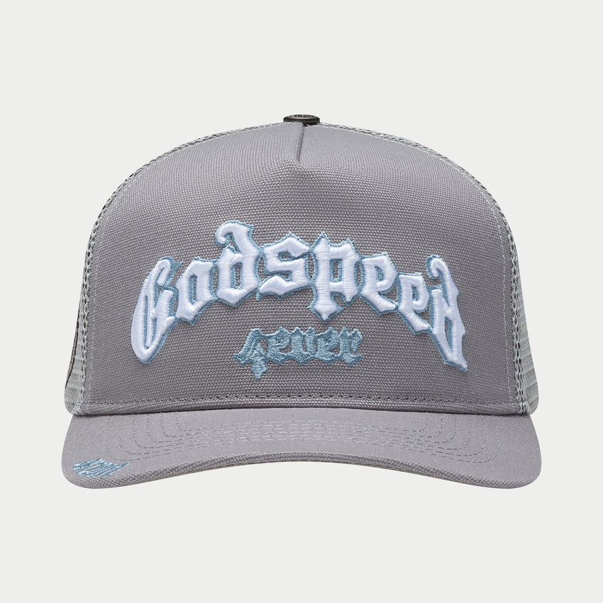 Forever Trucker Hat Grey/Light Blue