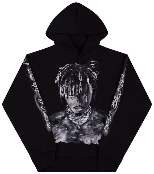 Graphite Portrait Hoodie Black
