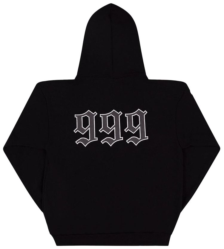 Graphite Portrait Hoodie Black