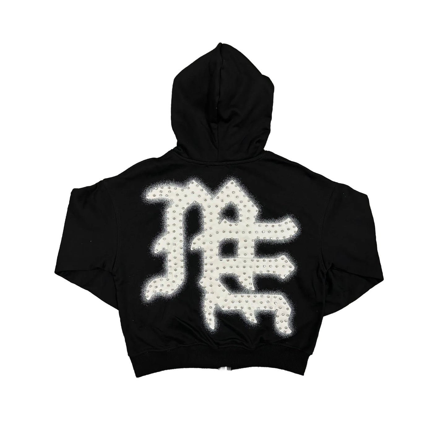Black ‘End’ Rhinestone hoodie
