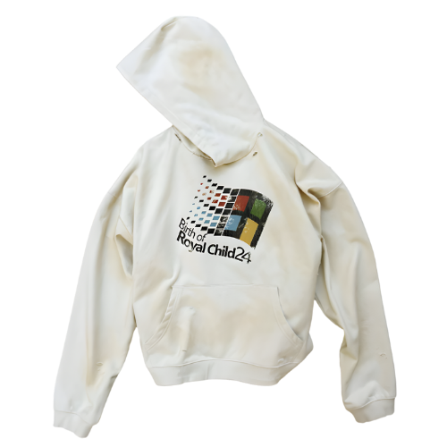 "Windows 24" Retro Distressed Hoodie