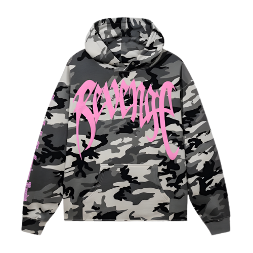 X Kill Cropped Hoodie Snow Camo/Pink